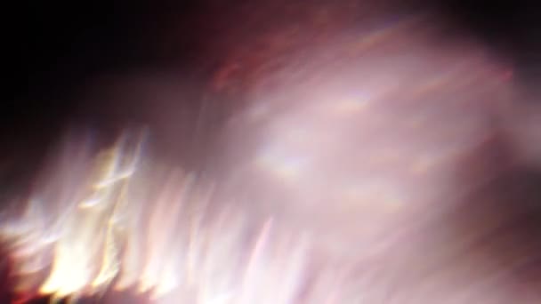 홀로그램 빛 누출, 미래 렌즈 왜곡. 매력적인 음색. — 비디오