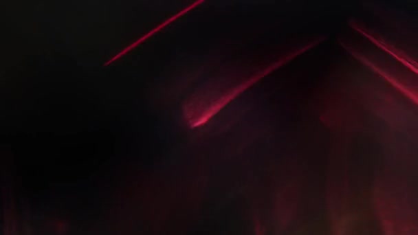 红色的粒子在黑暗中闪烁。创造性抽象现代背景. — 图库视频影像