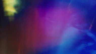 Turuncu ışık mavi bir arka plan üzerine titriyor. Psychedelic Soyut renkler.
