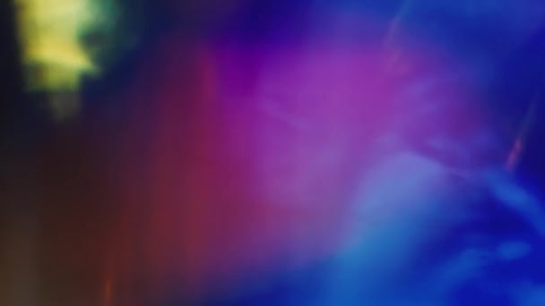 Orangefarbenes Licht flackert auf blauem Hintergrund. psychedelische abstrakte Farben. — Stockvideo