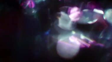 Hareket soyut arka plan, canlı gökkuşağı bokeh. Distorsiyonları, video geçişleri, ışık sızıntıları, Glares.