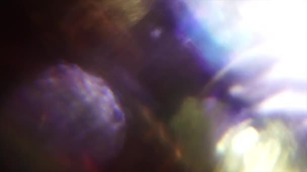 Motion abstract background, festive colorful bokeh. Glares, Video transitions, Light leaks, Distortions. — Stock Video