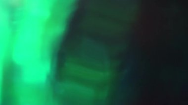 Karanlık arka planda defocused renkli psychedelic ışık şekiller shimmers. 