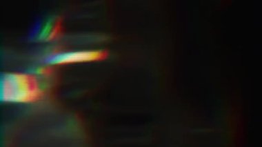 Işık renkli parçacıklar, renkli dönüşümler, eski ekran vhs kamera etkisi. 