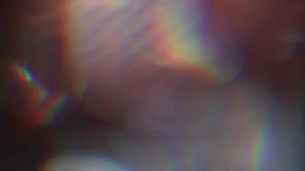 虹彩全息独特的背景，充满活力的粒子，全息箔. — 图库视频影像
