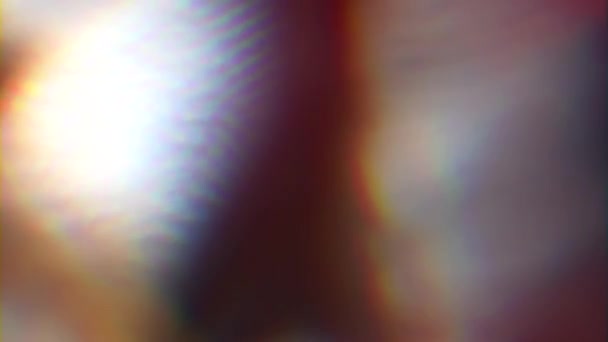 Psychedelische iriserende surrealistische achtergrond, overlays, defocused glas reflecties. — Stockvideo
