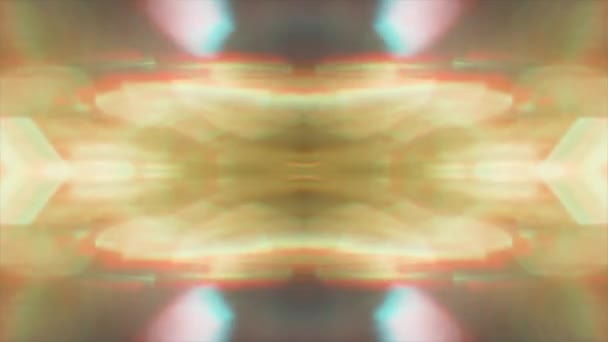 Kaleidoscope old-fashioned sci-fi psychodelic shining background. — Stock Video