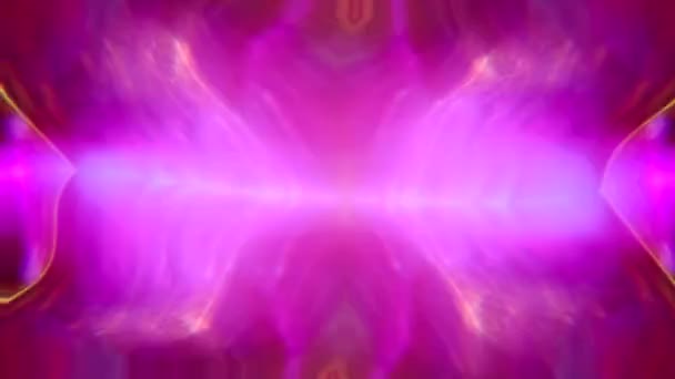 Transformování purpurové mandaly futuristické psychedelické zářivé pozadí. — Stock video