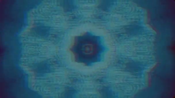 Veelkleurige abstracte dynamische nostalgische psychedelische glinsterende achtergrond. — Stockvideo