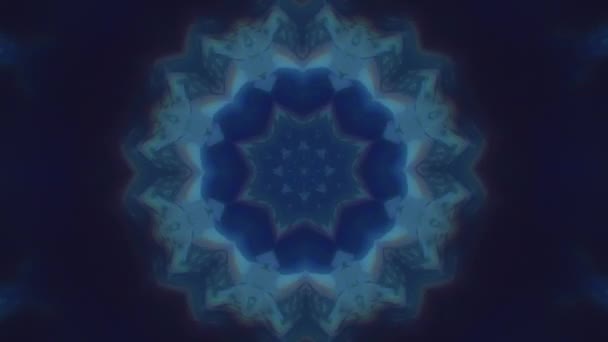 Dynamic vintage futuristic psychedelic kaleidoscope background. — Stock Video