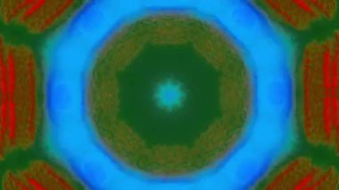 Hareketli grafik mandala bilimkurgu rüya gibi ışıltılı arka plan. 