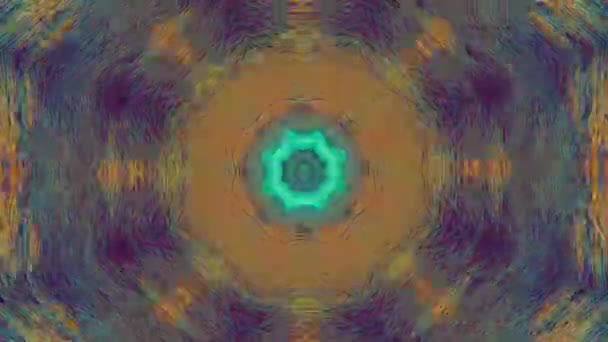 Kaleidoscope ornamental psychedelic fashionable iridescent background. — Stock Video