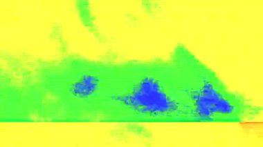 Karışık renkli veri hatası neon cyberpunk holografik arka plan. 