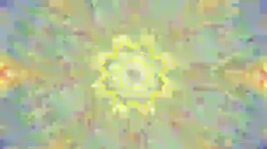 Dijital kaleydoskop, fütüristik fraktallar, geometrik cyberpunk arka plan. 