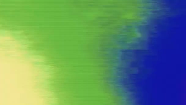 カジュアルデータエラー幾何学的未来的な虹色の背景。ランダムな歪み. — ストック動画