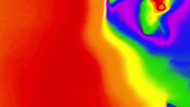 鮮やかなデータグリッチ幾何学的サイバーパンク酸色相の背景. — ストック動画