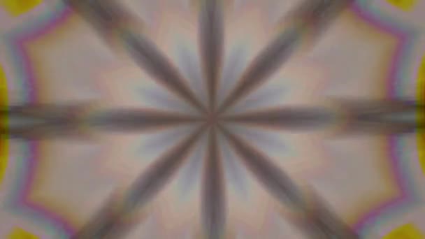 Abstraktes Kaleidoskop fraktaler Hintergrund, bunt schillernde Partikel. — Stockvideo