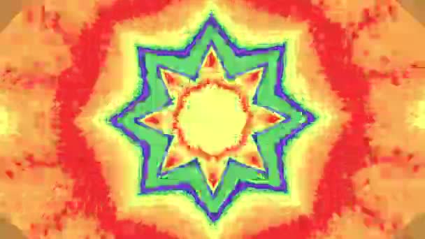 Motion kaleidoscope background, colorful particles, organic mix of colors. — Stock Video