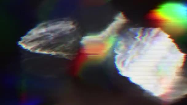 Abstracte bokeh cyberpunk luxe holografische achtergrond. — Stockvideo