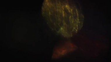 Karışık renkli geometrik bilimkurgu rüya gibi ışıltılı arka plan. 