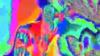 Glitch trendy fütüristik bilimkurgu parıldayan arka plan dönüştürme. 