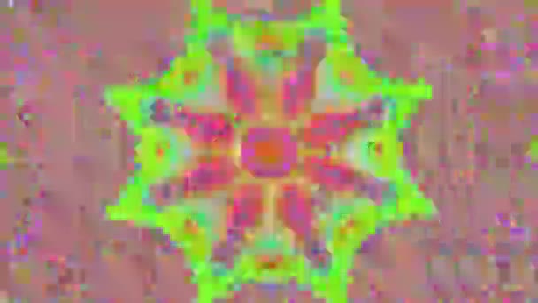 Fractal dynamique magique fond chatoyant tendance. Palette acide . — Video