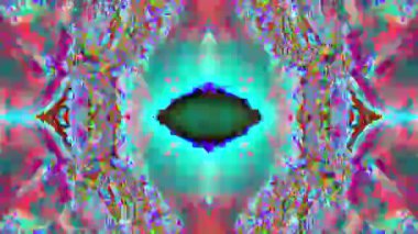 Canlı psychedelic geometrik fütüristik yanardöner arka plan. 
