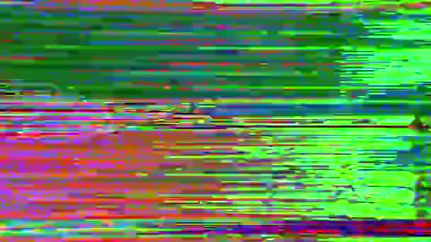 Jedinečná chyba psychedelický pulzující neonové částice. — Stock video