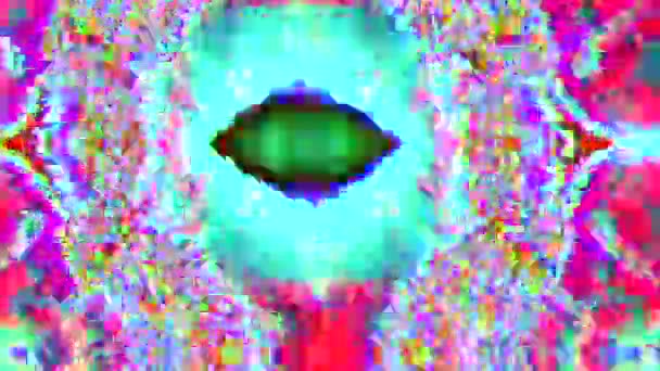 Mehrfarbige Vintage Cyberpunk psychedelischen holographischen Hintergrund. — Stockvideo