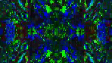 Mandala bokeh bilimkurgu zarif yanardöner gürültülü arka plan. 