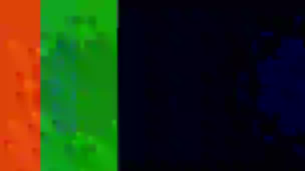 Streszczenie świecące glitch, psychodosowy Kalejdoskop, połyskujące tło. — Wideo stockowe