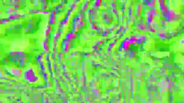 Abstrakt data glitch neon cyberpunk skimrande bakgrund. — Stockvideo