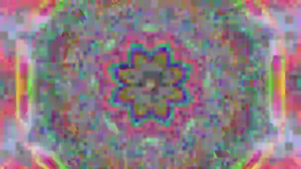 Multicolore ornamentale cyberpunk elegante sfondo olografico . — Video Stock
