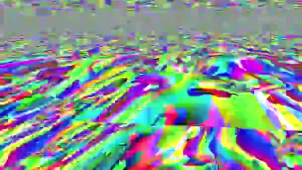 Casual Neon-Science-Fiction-Mode schillernden Hintergrund. Psychedelisch schlechte Acid-Trip-Aufnahmen. — Stockvideo