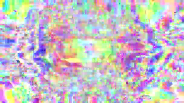 Abstrakte ornamentale Cyberpunk-Mode schimmernder Hintergrund, saure Farben. — Stockvideo