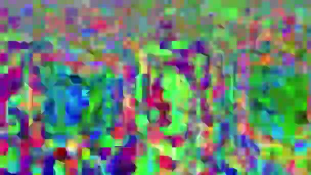 Glitch datamosh, data korrupta, abstrakt färgad Digital bakgrund. — Stockvideo