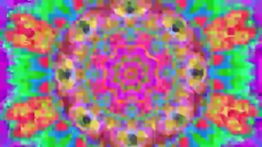 Varicoloured geometrik bilimkurgu rüya gibi parıldayan arka plan. 