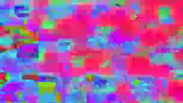 Zły TV imitacja Neon futurystyczny marzycielski błyszczące tło. — Wideo stockowe
