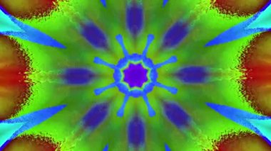 Renkli süs nostaljik psychedelic parıldayan arka plan. 