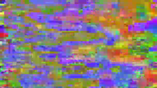 Glitch imitation vintage science-fiction mode fond scintillant . — Video