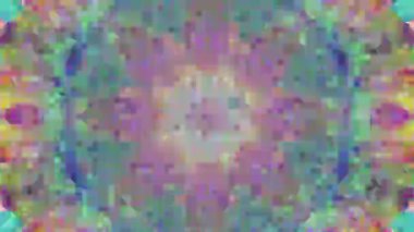 Benzersiz kaleydoskop psychedelic canlı neon parçacıkları. 