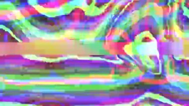 Doymuş veri aksaklığı geometrik bilimkurgu rave arka plan. 