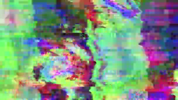 Vibrante psichedelico geometrico sci-fi iridescente sfondo. — Video Stock