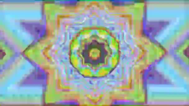Гиптонический геометрический научно-фантастический мечтательный блестящий фон из частиц . — стоковое видео