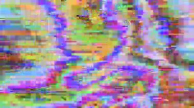 Dijital psychedelic fütüristik nostaljik çılgın arka plan. 