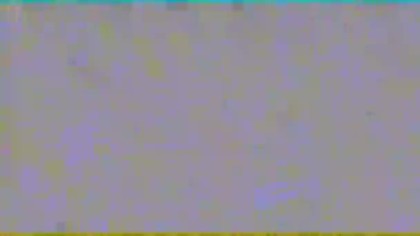 Vibrante errore dati geometrico nostalgico sfondo iridescente. — Video Stock