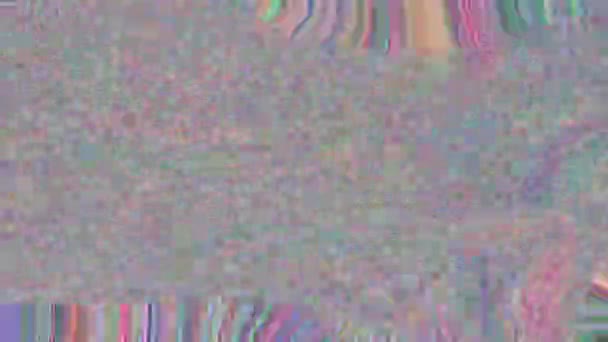 Levendige lawaaierige futuristische iriserende holografische nostalgische 90s achtergrond. — Stockvideo