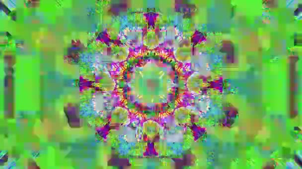 Kaléidoscope néon science-fiction psychédélique iridescente particule fond . 