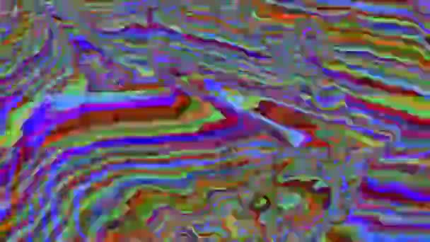 Abstract psychedelische neon sci-fi glinsterende achtergrond. — Stockvideo