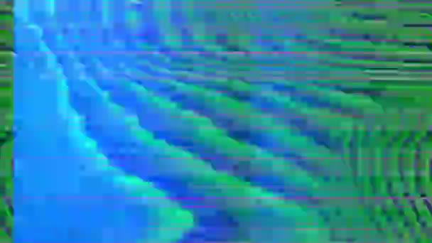 Trasformare i dati glitch dinamico cyberpunk 80s sfondo . — Video Stock